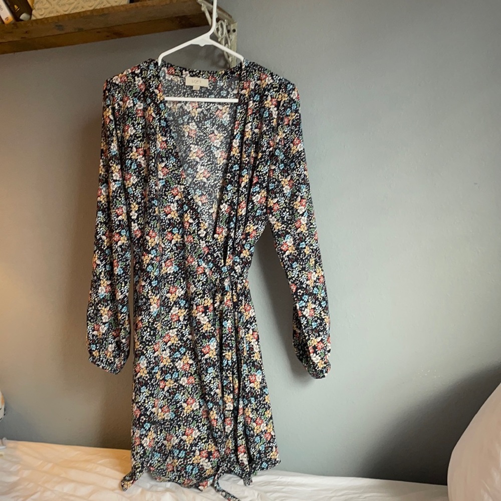 NWOT Long sleeve Floral Wrap Dress